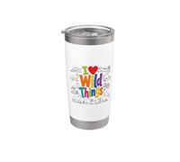 I Love Wild Things Wildlife Nature Animal Lover Vaso térmico de acero inoxidable de doble pared