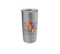I Love Wild Things Wildlife Nature Animal Lover Vaso térmico de acero inoxidable de doble pared