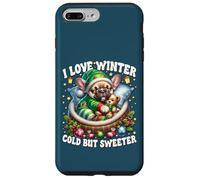 I Love Winter Christmas Sayings For French Bulldog Grandma Carcasa para iPhone 7 Plus/8 Plus