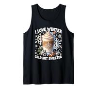 I Love Winter Saying For Coffee Lover Women Let It Snow Camiseta sin Mangas