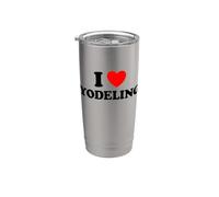 I Love Yodeling Funny Yodel Song Alpes Swiss Cow Canta Música Vaso térmico de acero inoxidable de doble pared