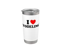 I Love Yodeling Funny Yodel Song Alpes Swiss Cow Canta Música Vaso térmico de acero inoxidable de doble pared