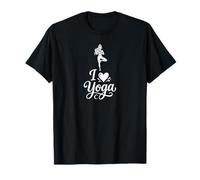 I Love Yoga Retro Heart Graphic - Camiseta estética Camiseta