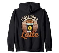 I Love You A Latte Bonito Pun Cafés Amante Café Sudadera con Capucha