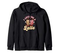 I Love You A Latte - Desayuno para Amantes del café por la mañana Sudadera con Capucha