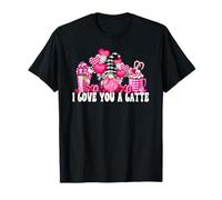 I Love You A Latte Pink Buffalo Plaid Decor Valentines GNOME Camiseta