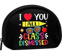 I Love You All Class Dismissed Last Day of School Monedero Monedero Mujeres y niñas Lindo Bolso de Moda Cambiar Bolsa Titular de la Llave Mujer Monedero Regalo