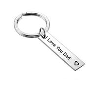 I Love You Dad Llavero de Acero Inoxidable Llavero para Padres Los Mejores Regalos para el Día del Padre Elegante y PopularDurability