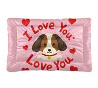 I Love You Dog - Colchón lavable para perros, suave, antideslizante, para perros grandes, jumbo, medianos y pequeños, 36 x 24 pulgadas