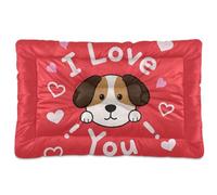 I Love You Dog - Tapete lavable para mascotas, suave, antideslizante, para perros medianos/grandes, 36 x 24 pulgadas