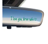 "I Love You, Driving Safe"Mirror Sticker - Drive Safe I Love You Rearview Decal, Rear View Mirror Decal with Heart, SafesEmblem Labels for Truck Bumper Vehicles Exterior Decor. (F,3)