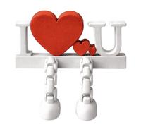 I Love You Figurines - Movable Heart Ornament, Cute Articulated Joint Collectible Model for Valentine's Day | Lover's Desk Decoration for Home, Bookshelf, Window Sill, Workplace, Car Dashboard
