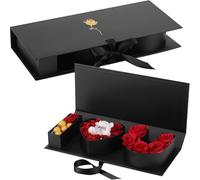 I Love You for Flowers Empty Valentine Boxes ''i Love U'' Letter Floral Fillable Box Empty Cardboard Gift Box with Lids,with Ribbon,for Valentines Mothers Day Wedding Anniversary Birthday