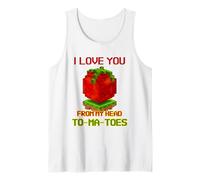 I Love You from My Head To-Ma-Toes (gráfico de Tomate de 8 bits) Camiseta sin Mangas