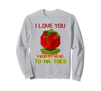 I Love You from My Head To-Ma-Toes (gráfico de Tomate de 8 bits) Sudadera
