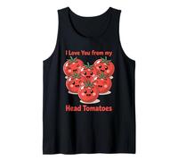 I Love You from My Head Tomatoes Juego de Palabras Lindo Veggie Camiseta sin Mangas