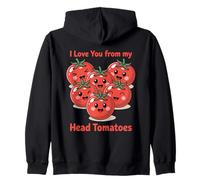 I Love You from My Head Tomatoes Juego de Palabras Lindo Veggie Sudadera con Capucha