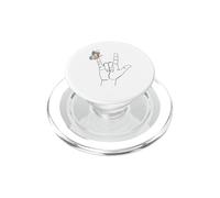 I Love You Hand Lenguaje de señas ASL Mariposa Arte de una línea PopSockets PopGrip para MagSafe