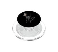 I Love You Hand Lenguaje de señas ASL Mariposa Arte de una línea PopSockets PopGrip para MagSafe