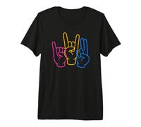 I Love You Hand Signs Lenguaje de señas Americano Conciencia ASL Camiseta Premium