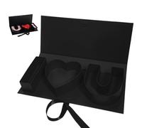 I Love You Heart-Shaped Gift Box, Caja de cardboard con cinta de cierre, I Heart U Design Red Packaging for Flowers, Chocolate, Candy, Romantic Presents for Valentine's Day, Annivers