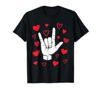 I Love You Lenguaje de señas Día de San Valentín ASL Hearts Camiseta