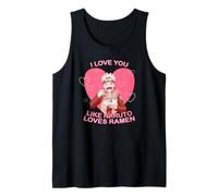 I Love You Like Naruto Loves Ramen Valentine's Day Anime Camiseta sin Mangas