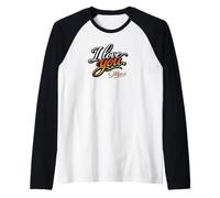 I Love You. Merci., Amor Elegante Camiseta Manga Raglan