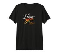 I Love You. Merci., Amor Elegante Camiseta Premium