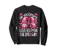 I Love You More The End I Win Pink GNOME Valentines Couple Sudadera