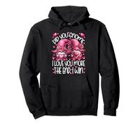 I Love You More The End I Win Pink GNOME Valentines Couple Sudadera con Capucha