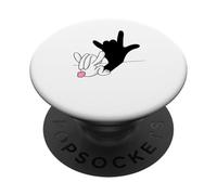 I love you signlanguage rabbit shadow PopSockets PopGrip Adhesivo