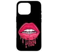 I Love You T-shirt, Pink Lips, Women Printed Design Lips Carcasa para iPhone 16 Pro