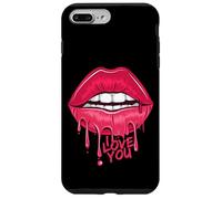 I Love You T-shirt, Pink Lips, Women Printed Design Lips Carcasa para iPhone 7 Plus/8 Plus