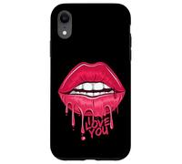 I Love You T-shirt, Pink Lips, Women Printed Design Lips Carcasa para iPhone XR