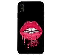 I Love You T-shirt, Pink Lips, Women Printed Design Lips Carcasa para iPhone XS Max