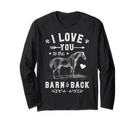 I Love You To The Barn And Back Caballo Chica Montar a caballo Manga Larga
