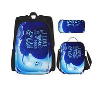 I Love You To The Moon And Back Backpack Student School Book Bags Set 3 piezas con caja de almuerzo Estuche de lápices para niños niñas