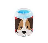 I Love You Valentine Dog - Taza de limpieza de patas reutilizable con cepillo de masaje suave, kit de limpieza de pies para perros y gatos de razas pequeñas, medianas y grandes