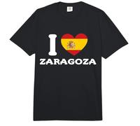 I Love Zaragoza España Corazón Bandera España Comfort Colors Adult Heavyweight T-Shirt