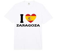 I Love Zaragoza España Corazón Bandera España Comfort Colors Adult Heavyweight T-Shirt