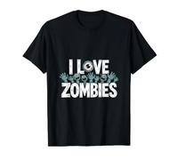 I Love Zombies Creepy Entusiasta Diversión Camiseta gráfica económica
