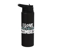 I Love Zombies Creepy Entusiasta Diversión Stainless Steel Insulated Water Bottle