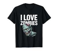 I Love Zombies Espeluznante Cabeza no-Muerta Camiseta gráfica económica