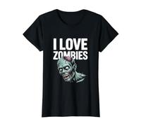 I Love Zombies Espeluznante Cabeza no-Muerta Camiseta gráfica económica