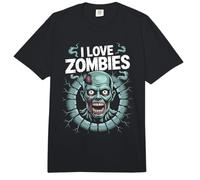I Love Zombies Halloween Diversión aterradora Comfort Colors Adult Heavyweight T-Shirt