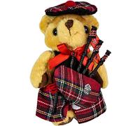 I LUV LTD Figura Musical Oso de Peluche Regalo Escocés para Scotland Tartan Clan, Hecho en Escocia
