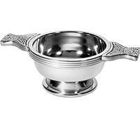 I LUV LTD Quaich Scottish Pewter Small Whisky Measure Tasting Bowl Christening Gift