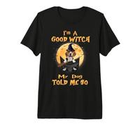 I’m a Good Witch My Dog Told Me So Poodle Dog Hallowwen Camiseta Premium