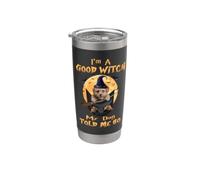 I’m a Good Witch My Dog Told Me So Poodle Dog Hallowwen Vaso térmico de acero inoxidable de doble pared